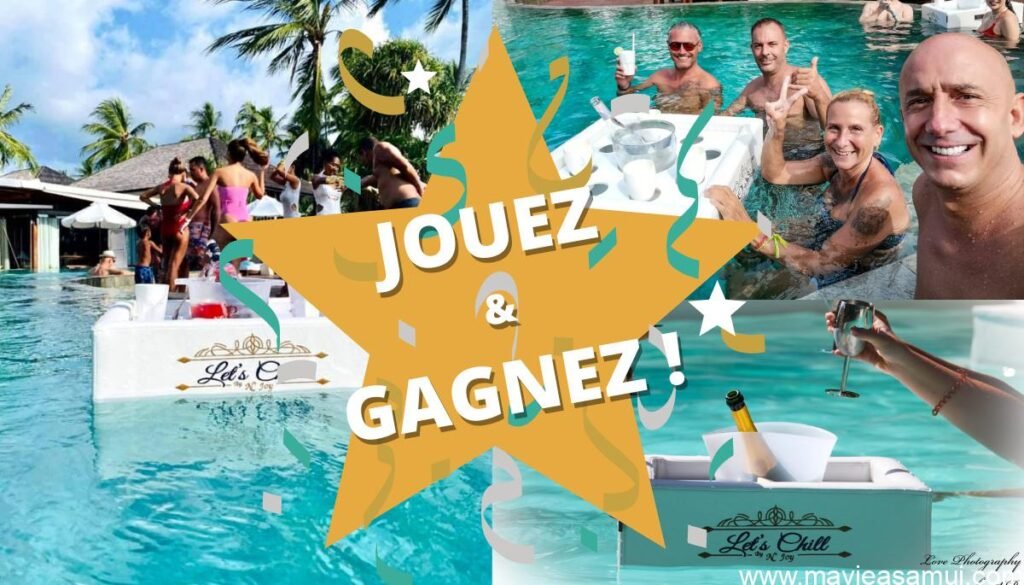 Jeu Concours Gratuit Ganez un Luxueux Bar Flottant N'Joy Pool Bar