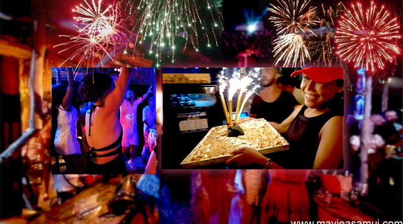 Anniversaire 1 an de la Bohemia Beach Lounge a Lami Beach, Koh Samui