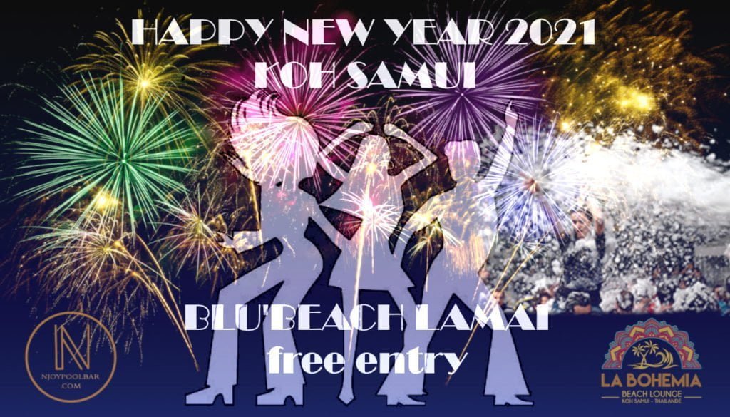 Annonce du Réveillon du Nouvel An 2021 à Lamai, Koh Samui