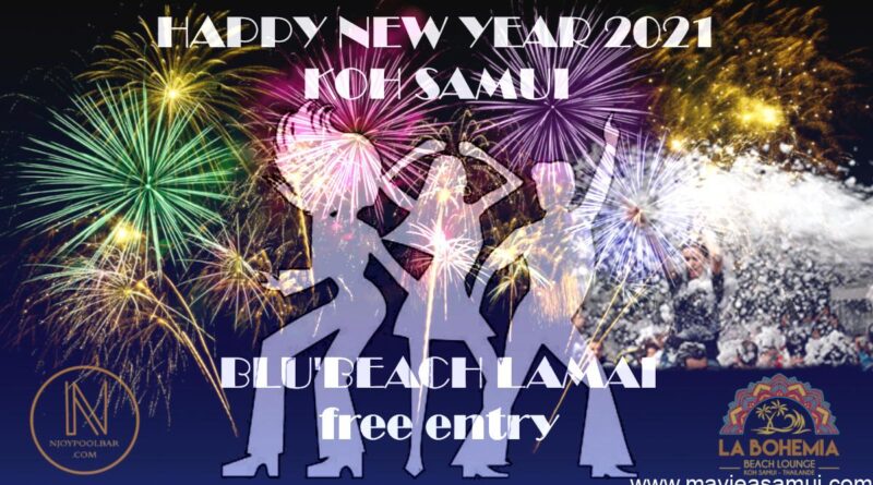 Annonce du Réveillon du Nouvel An 2021 à Lamai, Koh Samui