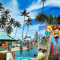 Grand trampoline de 5 metres avec barbecue gratuit pour les enfants au Shiva Beach Club, Koh Samui