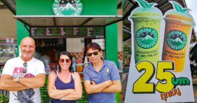 Diamond Tea Panchonpanith Thailande avec Eric et Lydie lesclients et Diamond le propriétaire