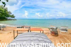 Plage de sable, Thai Food, Pad Thai sea Food, Cafe de Cool nomme egalement The Vibe et aussi Relax Samui dans le nord de l'ile de Koh Samui a Ban Tai.