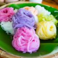 Vermicelles, nouilles de pâtes thaies en couleurs par Ma Vie A Samui.
