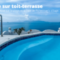 Piscine sur le toit-terrasse (rooftop) avec vue panoramique sue la baie de Fisherman's Village de l’hôtel Hacienda, Bophut, Koh Samui