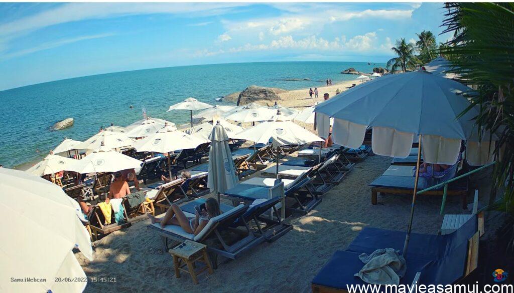 Webcam en direct à Lamai Beach devant Le Baobab Restaurant, Koh Samui