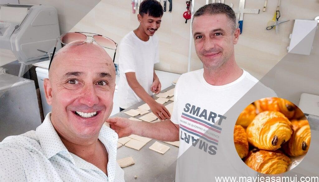 Le Premier Ingrédient Pour Faire Un Bon Pain Au Chocolat C’Est L’Amour, Boulangerie de Samui, Thaïlande.