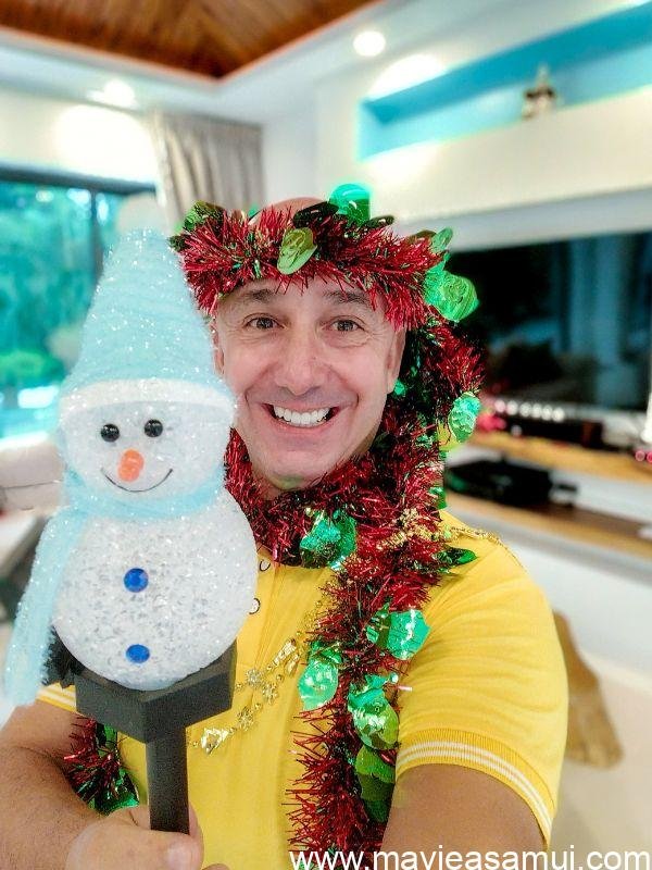 Décoration des villas vacances pour Noel par l'agence VPI Pacific a Koh Samui, Thaïlande.