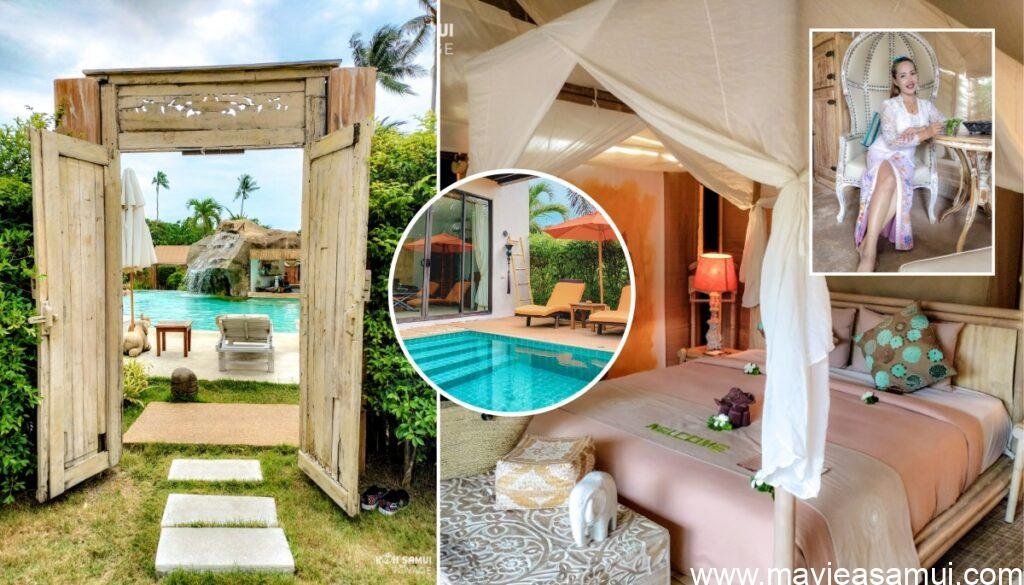 Glamping et Villas Khwan Beach Resort, camping de luxe et villas avec piscines a Maenam, Koh Samui, Thaïlande.