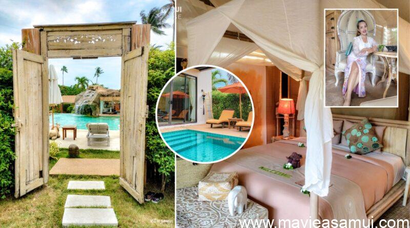 Glamping et Villas Khwan Beach Resort, camping de luxe et villas avec piscines a Maenam, Koh Samui, Thaïlande.