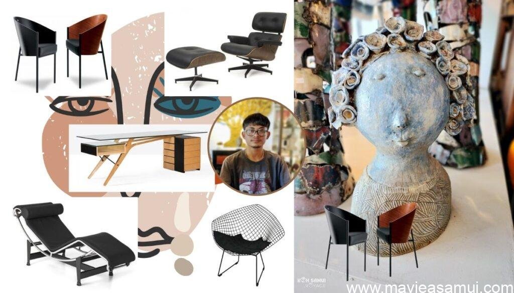 Kankaew Verjus Design, magasin de meubles contemporain a Koh Samui, Thaïlande. Cabinet d'architecte, de construction et d'immobilier.