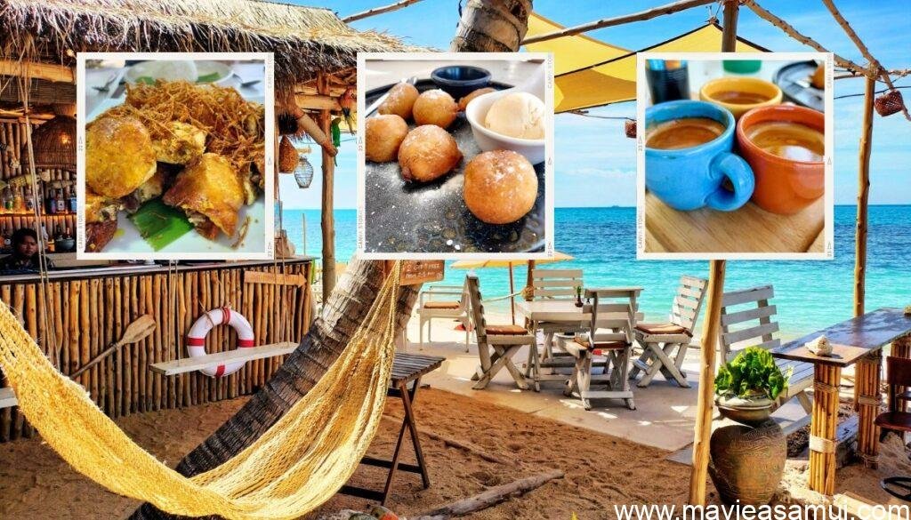Restaurant Hug à Koh Samui, un restaurant thaï pittoresque dont la spécialité est le poulet rôti à la citronnelle croustillante, plage de Bang Po.
