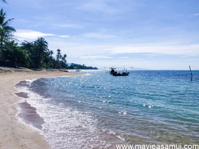 Plage de Bang Po ou Bang Pour à Koh Samui en Thaïlande du sud. Plan du site.