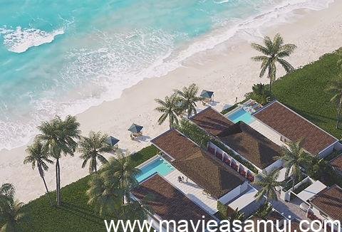 Projet 10 villas, 3 chambres avec piscines, sur la plage de sable, clé en main a 309000 euros sur Koh Samui, Immobilier Thaïlande par SLP agence immobilière.