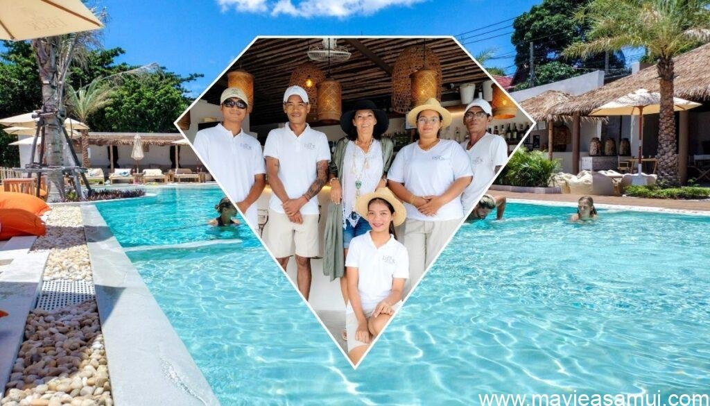 The Deck est un beach club tendance et chic sur la plage de Bophut près de Fisherman's Village, sur l'île de Kph Samui en Thaïlande.