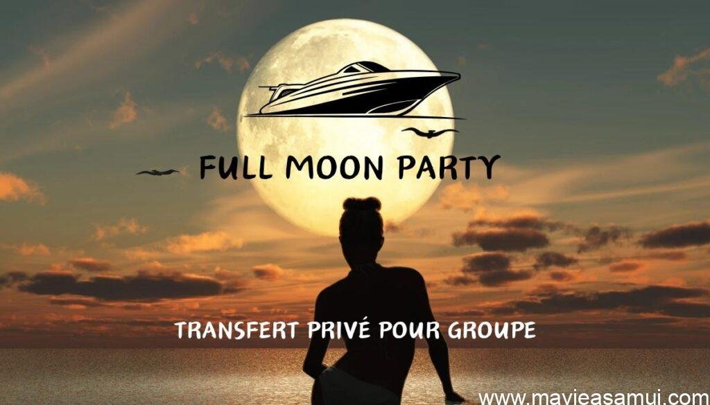 Transport Privé pour groupe taxi et en speedboat à la Full Moon Party à Koh Phangan depuis Koh Samui avec l'agence locale francophone Koh Samui Voyage Co Ltd.