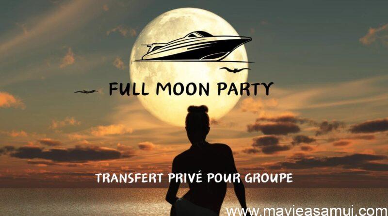 Transport Privé pour groupe taxi et en speedboat à la Full Moon Party à Koh Phangan depuis Koh Samui avec l'agence locale francophone Koh Samui Voyage Co Ltd.