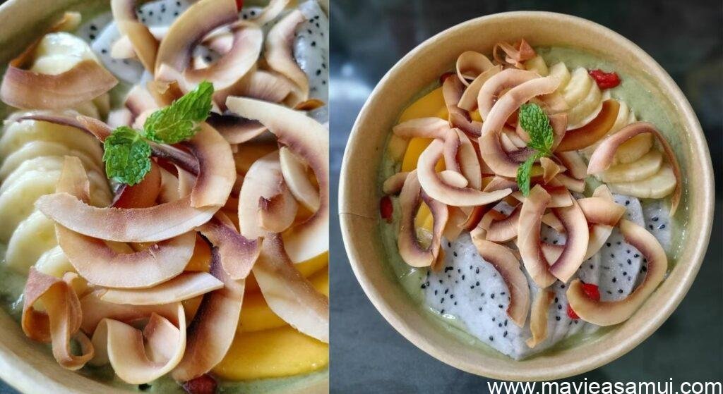 Ma surprise gourmande en livraison Grab : Le Matcha Bowl d'Aek@Lamai | Ma Vie à Samui