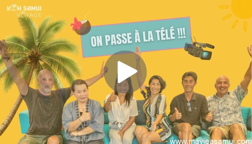 Reportage télévisé français sur l'agence Koh Samui Voyage avec Bernie : excursions et expatriation.